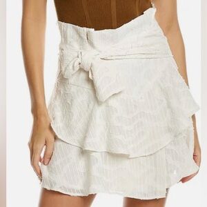 IRO RAKLEY RUFFLE HIGH WAISTED MINI SKIRT SIZE 2